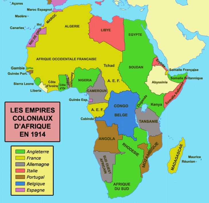 Les Empires Coloniaux D Afrique En 1914 Abidjan Net Photos