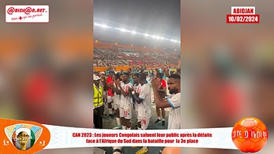 CAN 2023 les joueurs congolais salue leurs supporters après la