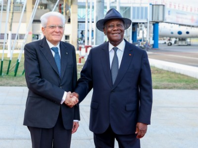 Diplomatie : arrivée à Abidjan du président de la République d'Italie pour une visite officielle