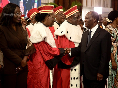 Présentation de vœux du nouvel an des institutions de la République et des autorités judiciaires au président Alassane Ouattara