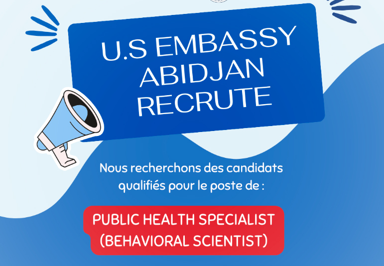 US Embassy Abidjan recrute Public Health Specialist