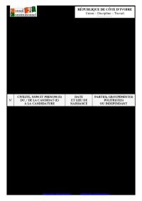 Communiqué du conseil constitutionnel relatif à la publication de la liste provisoire des candidats