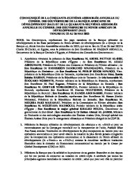 Communiqué final des Assemblées annuelles 2023 du Groupe de la Banque africaine de développement