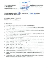 Arrêté interministériel portant plafonnement des prix du sucre