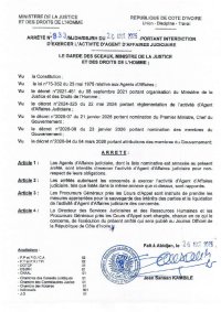 Affaires judiciaires : la liste des 501 Agents Interdits d’exercer