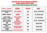 Football / Calendrier de la Tournée Nationale de Détection BENFICA CAMPUS CÔTE D’IVOIRE