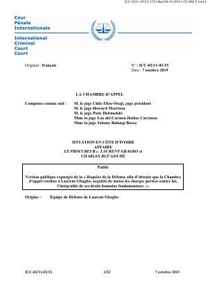 L'intégralité de la requête de Me Emmanuel Altit à la Chambre d'appel de la CPI