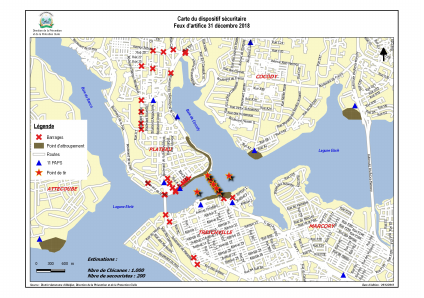 Carte du Dispositif sécuritaire des feux d'artifice 2018