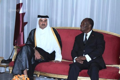 Visite d`amitié et de travail en République de Côte d`ivoire de son Altesse Sheikh Tamin Bin Hamad Al Thani, Emir du Qatar