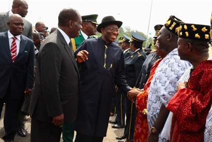 Visite d`Etat du Président nigérian, Goodluck Jonathan en Côte d`Ivoire - 2013