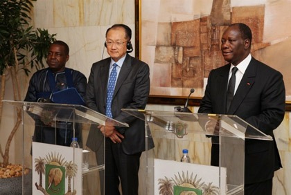 Le Président du Groupe de la Banque mondiale, Kim Jim Yong à Abidjan - 2012