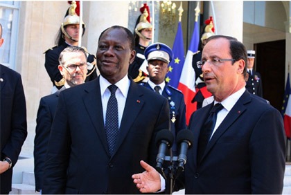 Seconde visite du Président Ouattara en France - juillet 2012a g.c