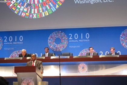 Assemblée annuelle 2010 du FMI et de la Banque mondiale