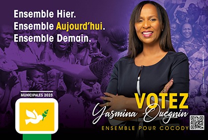 Yasmine Ouégnin, candidate indépendante  à Cocody aux élections municipales du 2 septembre 2023
