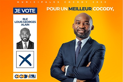 Blé Louis Georges , candidat indépendant à Cocody aux élections municipales du 2 septembre 2023