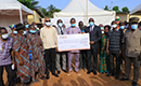 Cérémonie de remise de chèque symbolique aux détenteurs de droits coutumiers de la zone industrielle de Yamoussoukro