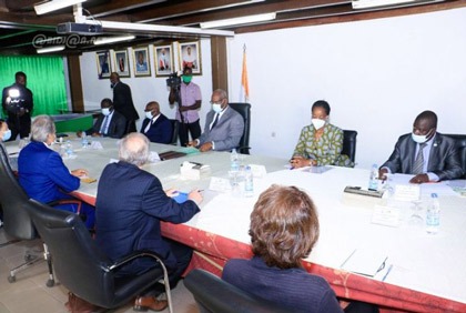 Présidentielle 2020: Une délégation de mission d`expertise électorale indépendante échange avec le président du conseil constitutionnel