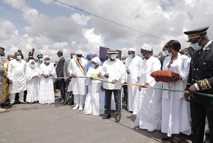 Inauguration par le Président de la République de la Route bitumée Gbeleban - Odienné