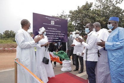 Inauguration de la Route bitumée Odienné - Boundiali par le Président de la République