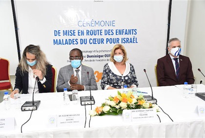 Cérémonie de mise en route de 5 enfants atteints de malformation cardiaque congénitale pour Israël