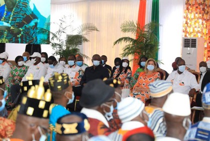 Rencontre du candidat du RHDP avec les cadres, guides religieux, et têtes couronnées de la région du Gbêkê