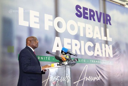 Election à la présidence de la CAF : conférence de presse du candidat Jacques Anouma relative à son programme