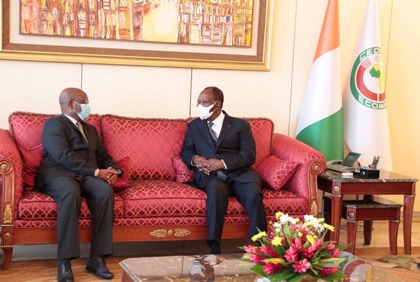 Le Chef de l’Etat a eu un entretien avec le Président de la commission de l’UEMOA