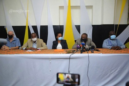 Football: conférence de presse des présidents de clubs relative aux décisions du comité de normalisation