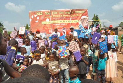 ‘’MKG, Noël pour tous-2020’’: plus de 1000 enfants du Canton Guébié reçoivent des présents
