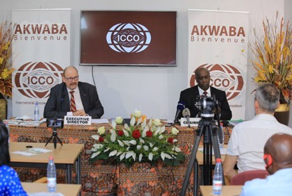 Conférence de presse de l`organisation internationale du Cacao (ICCO)