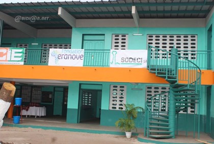 Cérémonie de remise des clés du groupe Scolaire Front Lagunaire réhabilité par la CIE et la SODECI