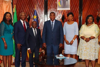 Le Président de la République centrafricaine a accorde une audience à l’artiste ivoirien Michel Gohou