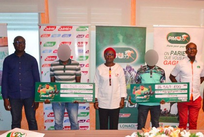 LONACI-PMU : Cérémonie de remise de chèque PMU au deux gagnants d’une cagnotte de plus de 53 millions Fcfa