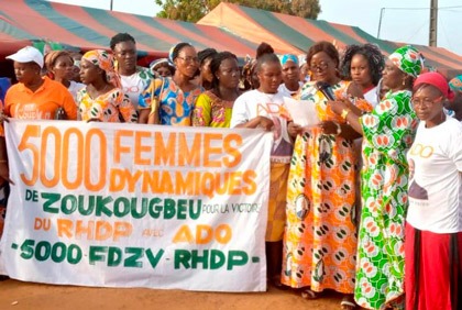 Présidentielle/Zoukougbeu: les femmes du vivrier s`engagent pour la victoire d`Alassane Ouattara