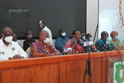 Conférence de presse de la coalition opposition relative à la présidentielle 2020