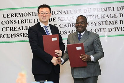 Coopération Sino-Ivoirienne: Signature du contrat commercial du projet de construction de silos de stockage de céréales