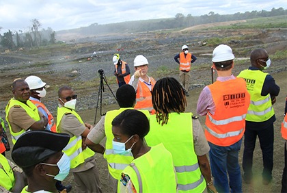 Barrage de Singrobo Ahouaty : visite de présentation des travaux aux autorités administratives et coutumières