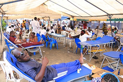 Action sociale : Opération de collecte de sang et de dépistage contre le Diabète et l'hypertension artérielle à Port-bouet 