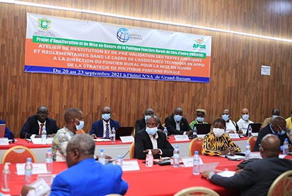 Ouverture de l’atelier de pré-validation des textes juridiques et réglementaires de la politique foncière rurale