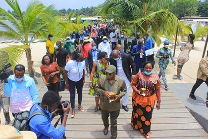 Visite du plan d'eau lagunaire de la délégation de la 41e Journée mondiale du tourisme