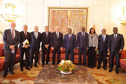 Entretien du Président de la République, S.E.M. Alassane OUATTARA, avec M. Claudio DESCALZI