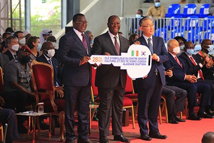 Inauguration du centre sportif cultuel et des TIC Ivoiro-coréen 