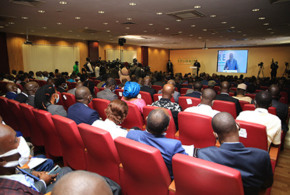 Action gouvernementale: le Premier ministre Achi Patrick anime une conférence