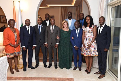 Le groupe Magic System chez la Première Dame Dominique Ouattara