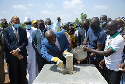 Pose de la première pierre de l’abattoir de volaille à Korhogo