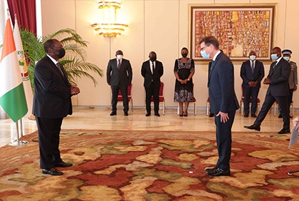 Cérémonie de présentation des Lettres de Créance du nouvel Ambassadeur du Royaume d'Espagne en Côte d'Ivoire, au Président de la République