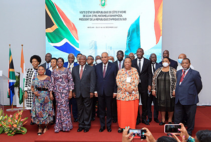 Visite du président Sud-africain Cyril Ramaphosa au Port Autonome d'Abidjan