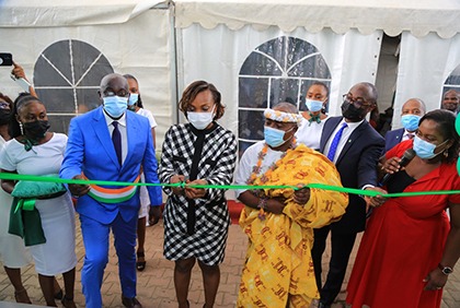 Cérémonie d'inauguration du centre d'affaires Orabank de Yopougon zone industrielle