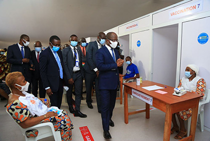 Inauguration du centre de vaccinodrome de Yopougon BAE et lancement de la mobilisation des acteurs de la santé