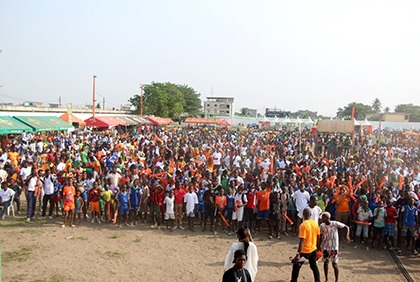 CAN 2021 / Ambiance à l’Agora de Koumassi lors du match Côte d’Ivoire-Algérie